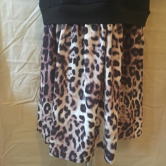 ASOS Sweat Leopard Print Hem Maxi Dress Sz 4 - Picture 8 of 8